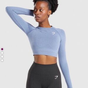 Gymshark Blue Fitted Crop Top